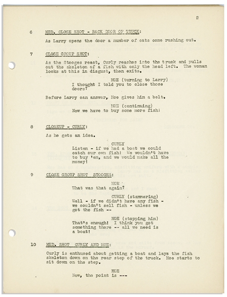 Moe Howard's 27pp. Script Dated September 1943 for The Three Stooges Film ''Booby Dupes'' -- Very Good Condition