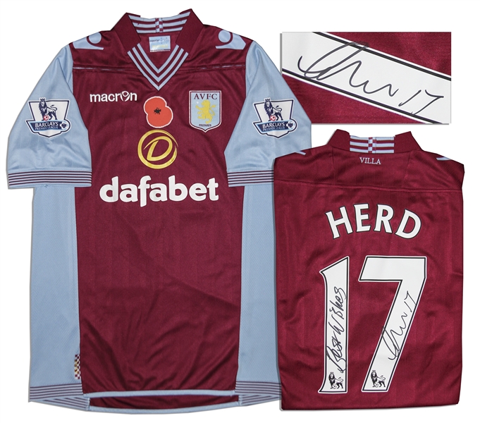 Aston Villa Jersey Worn & Signed By Chris Herd, #17