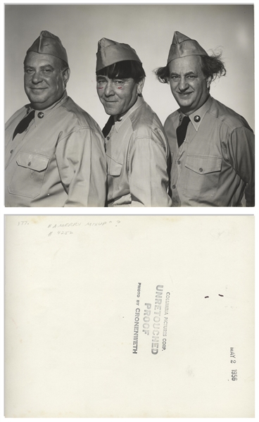Approx. 95 Glossy 8'' x 10'' Three Stooges Photos Featuring Joe Besser -- From Various Films & Publicity Stills -- Overall Very Good