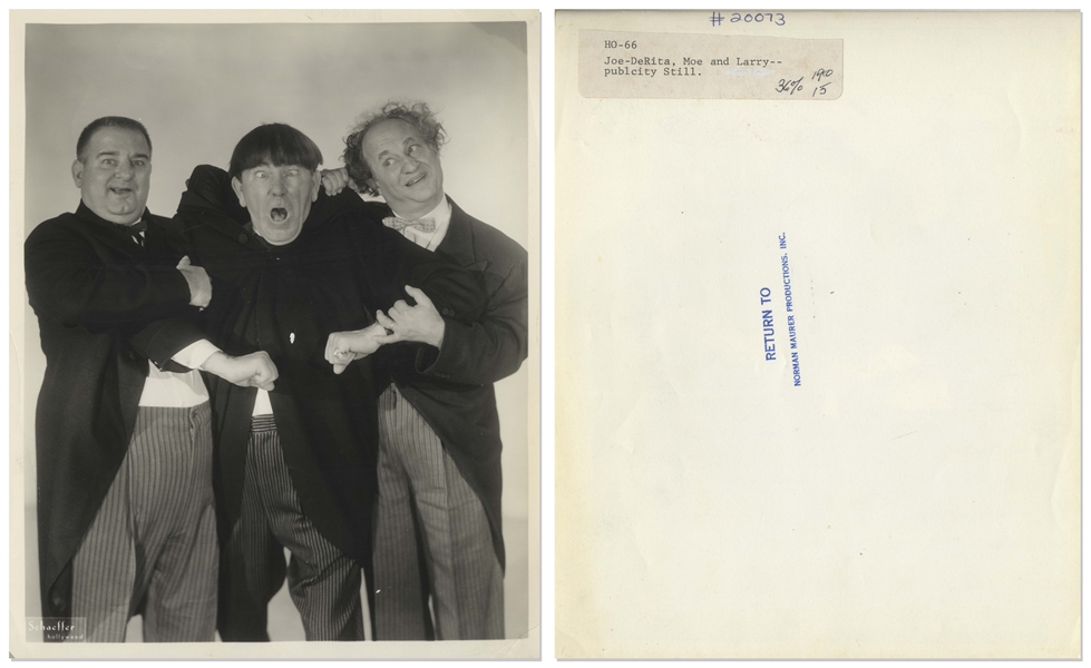 Lot of 100  8 x 10 Photos, Most of The Three Stooges With Curly Joe -- From Their Films & Appearances, About Half From The Outlaws IS Coming! Including Photos of Other Cast Members -- Very Good