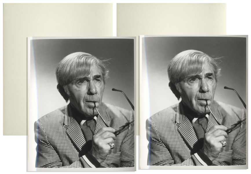 Moe Howard's Lot of 100 Photos -- 8'' x 10'' Glossy Photos, All of Moe in Publicity Stills Except a Few That Shows Moe With Other Individuals -- Very Good to Near Fine