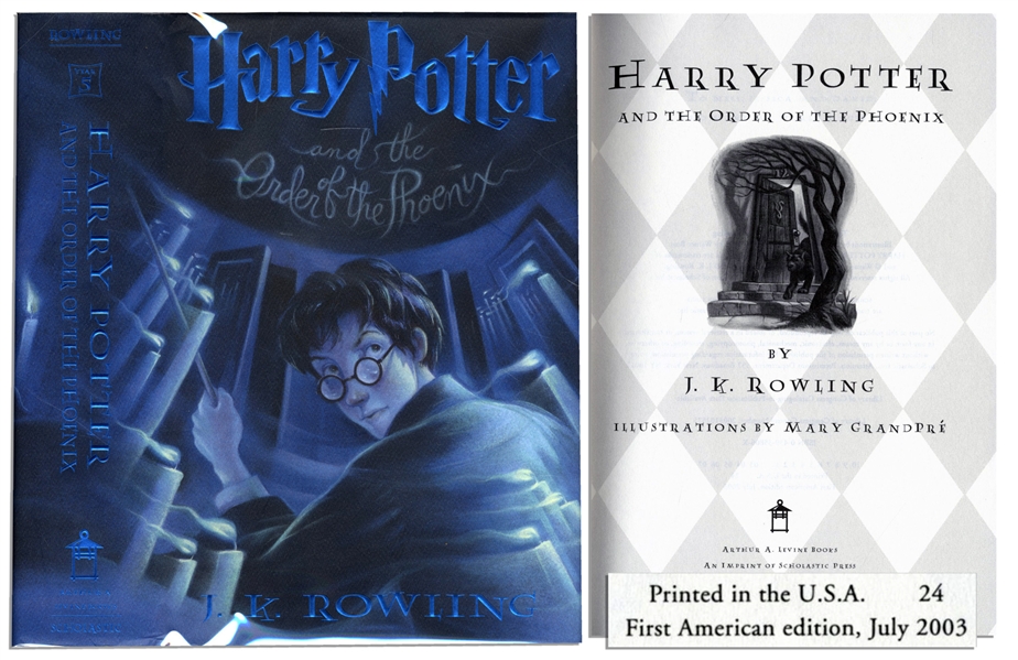 ''Harry Potter and the Order of the Phoenix'' -- First American Edition, First Printing