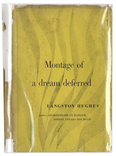 Langston Hughes Signed First Edition of His Poetry, ''Montage of a dream deferred''