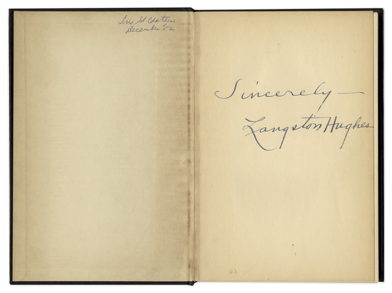 Langston Hughes Signed First Edition of His Poetry, ''Montage of a dream deferred''