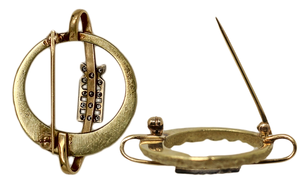 Jack Swigert's Personally Owned Diamond & 14K Gold Apollo XIII Lapel Pin