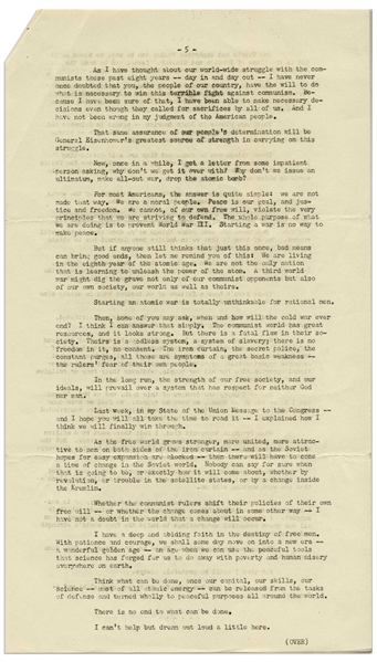Harry Truman Signed Farewell Address From 1953 -- ''...The President...has to decide. He can't pass the buck to anybody...'' & ''...And always in the background there has been the atomic bomb...''