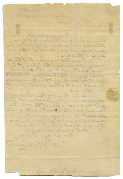 George Washington Autograph Letter Signed, With Bold Writing & Signature -- Washington Writes to His Nephew Bushrod Washington Regarding a ''Singular'' Oddity in His Land Holdings