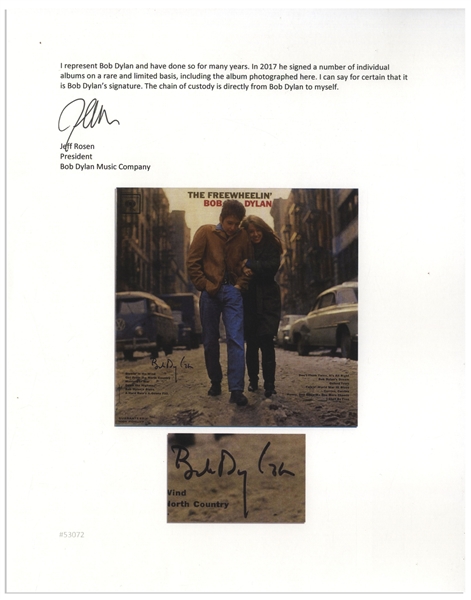 Bob Dylan Signed Album ''The Freewheelin' Bob Dylan'' -- With Roger Epperson & Jeff Rosen COAs