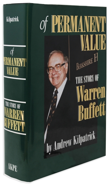 Warren Buffett Signed Copy of His Biography, ''Of Permanent Value''