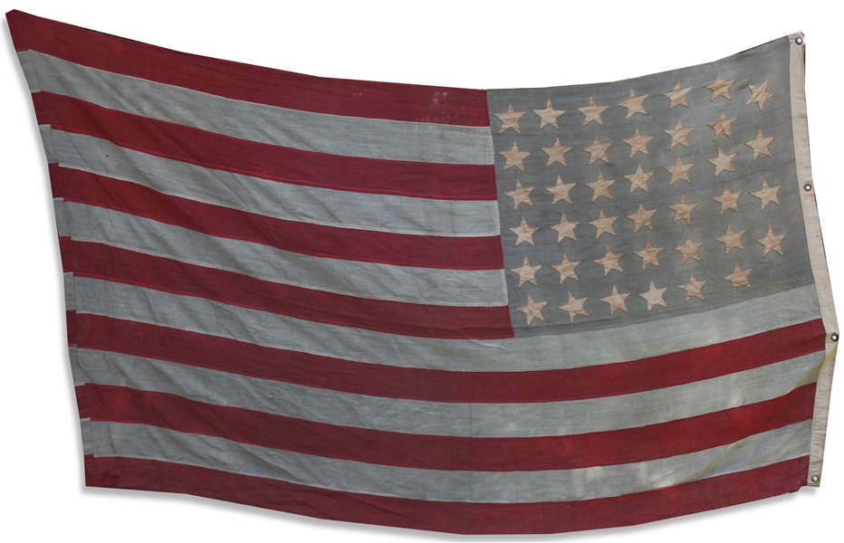 Large 40-Star Flag From 1889, Signifying North and South Dakota as States -- Flag Measures Nearly 10' x 6'