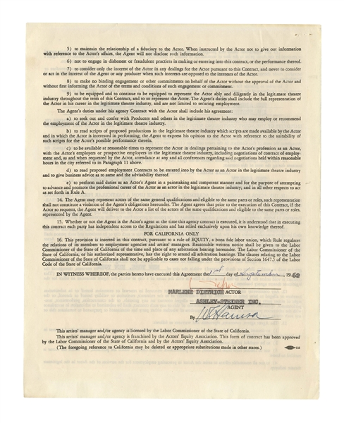 Marlene Dietrich Contract Signed