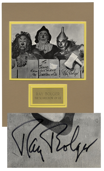 Ray Bolger 10'' x 8'' Signed Photo From ''The Wizard of Oz''