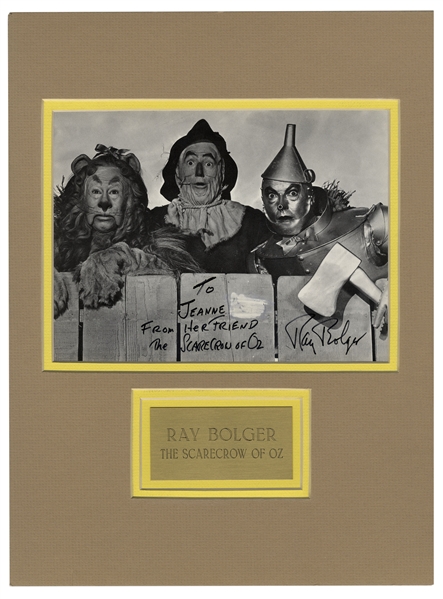 Ray Bolger 10'' x 8'' Signed Photo From ''The Wizard of Oz''