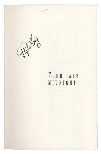 Stephen King Signed First Edition of ''Four Past Midnight''