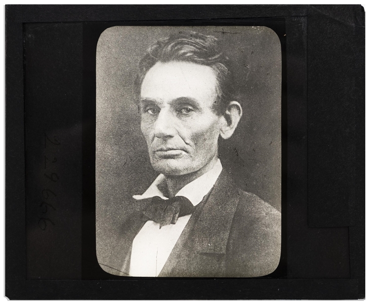 Abraham Lincoln Magic Lantern Slide -- Taken 4 October 1859
