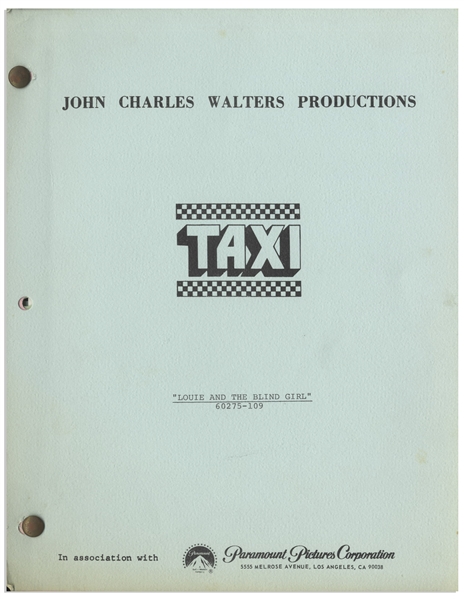 Taxi Script -- From the Estate of Sam Simon, Co-Creator of The Simpsons & Writer on Taxi