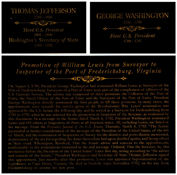 George Washington Appointment Signed as President -- Countersigned by Thomas Jefferson as Secretary of State