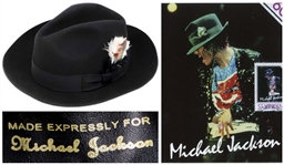 Michael Jacksons Famous Stage-Worn Black Fedora -- From 1984 Victory Tour Used When Jackson Performed Billie Jean