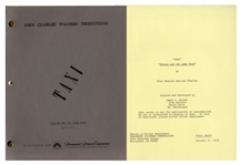"Taxi" Script From 1978 -- From the Estate of Sam Simon, Co-Creator of "The Simpsons" & Writer on "Taxi"