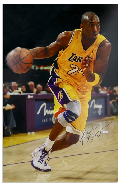 Charitybuzz: Kobe Bryant Hand-Signed Framed Oversized Photo