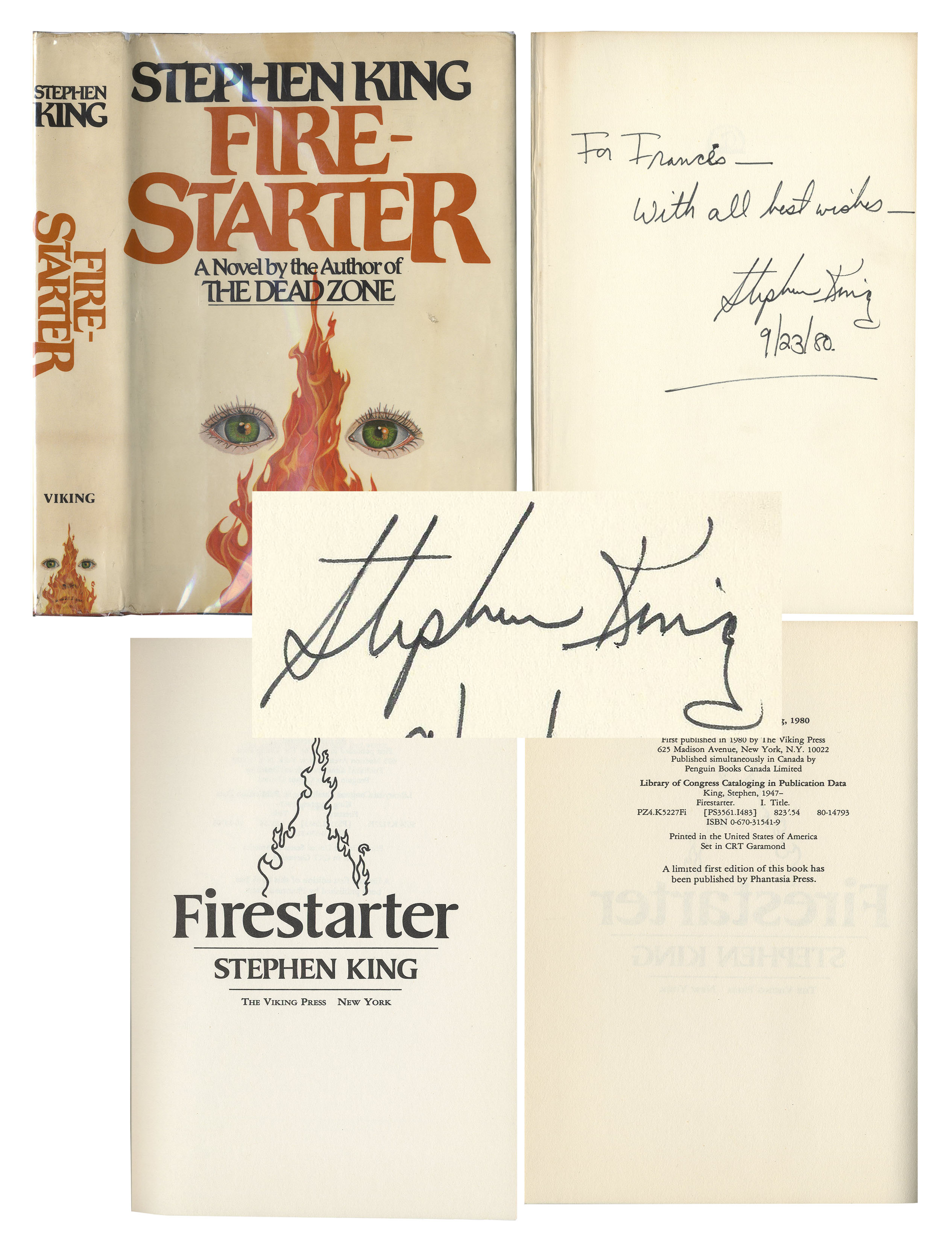 firestarter stephen king first edition