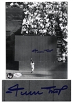 Famous World Series Photo From 1954, The Catch Signed by Willie Mays -- 8 x 10 Photo Is in Near Fine Condition -- With JSA LOA