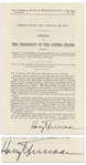 Harry Truman Signed Marshall Plan Speech -- Signed by Truman as President, This Speech to Congress Made the Case for the Most Important Achievement of His Presidency -- With University Archives COA