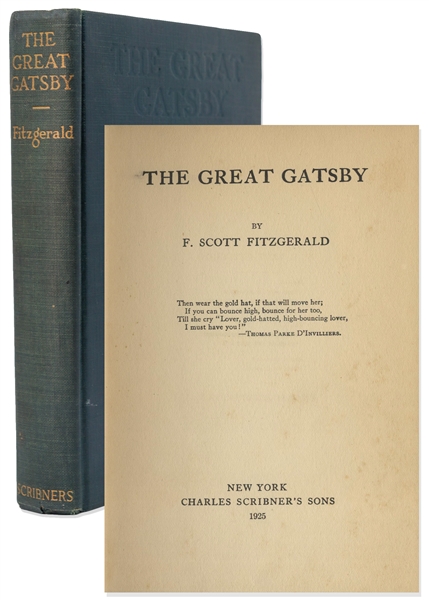 First Edition, First Printing of ''The Great Gatsby'' -- Near Fine Condition