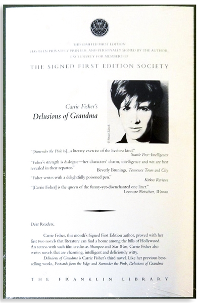 Carrie Fisher Signed Deluxe Limited Edition of ''Delusions of Grandma''