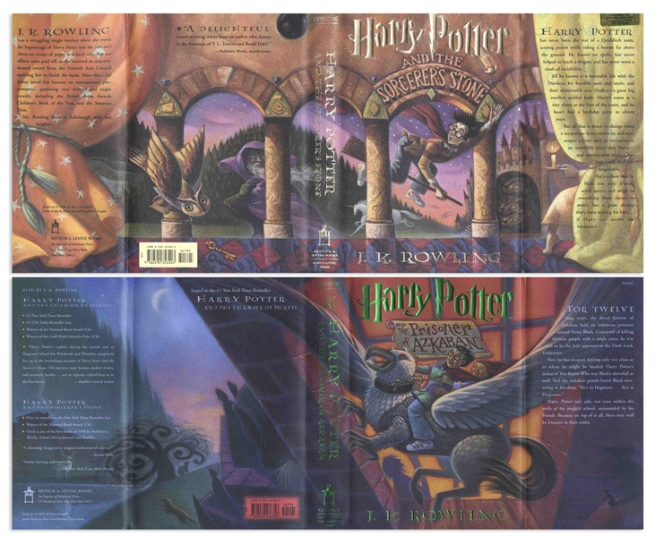 J.K. Rowling Signed Set of Two Harry Potter First U.S. Editions, One Inscribed ''Happy Birthday!'' by Rowling -- With PSA/DNA COA