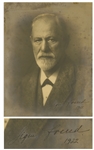 Scarce Sigmund Freud Signed Photo Measuring Over 9 x 11.75 -- With University Archives COA
