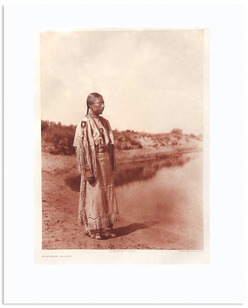 Edward Sheriff Curtis Original Large Photogravure Plate of ''Cheyenne Maiden'' -- From ''The North American Indian''