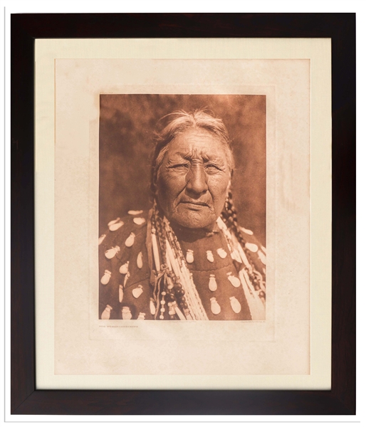 Edward Sheriff Curtis Original Large Photogravure Plate of ''Dog Woman - Cheyenne'' -- From ''The North American Indian''