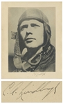 Charles Lindbergh Signed Photo Measuring 10.625 x 13.5