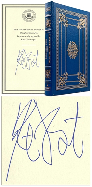 Kurt Vonnegut Signed ''Slaughterhouse-Five'' Deluxe Leather Bound Limited Edition