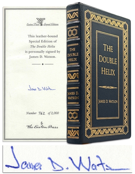 Nobel-Prize Winning DNA Co-Founder James Watson Signed Deluxe Limited Edition of ''The Double Helix''