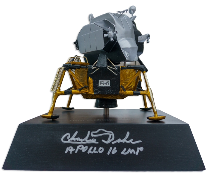 Apollo 16 Astronaut Charlie Duke Signed Lunar Module Model