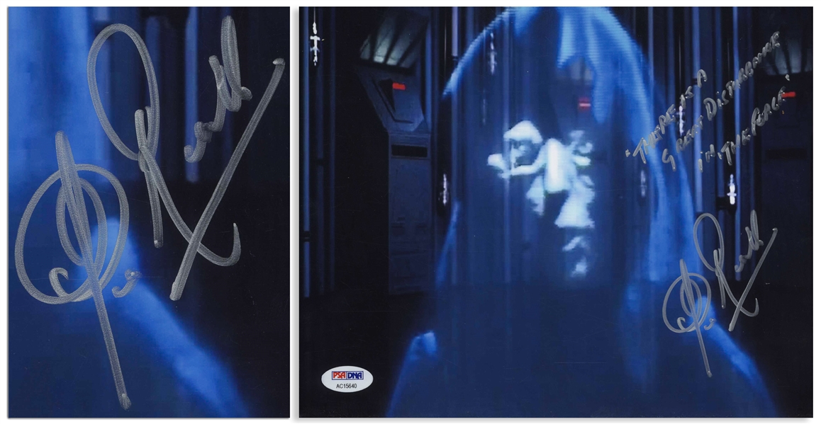 Clive Revill Signed 10'' x 8'' Photo as Emperor Palpatine in ''The Empire Strikes Back'' -- ''There Is a Great Disturbance in the Force'' -- With PSA/DNA Authentication