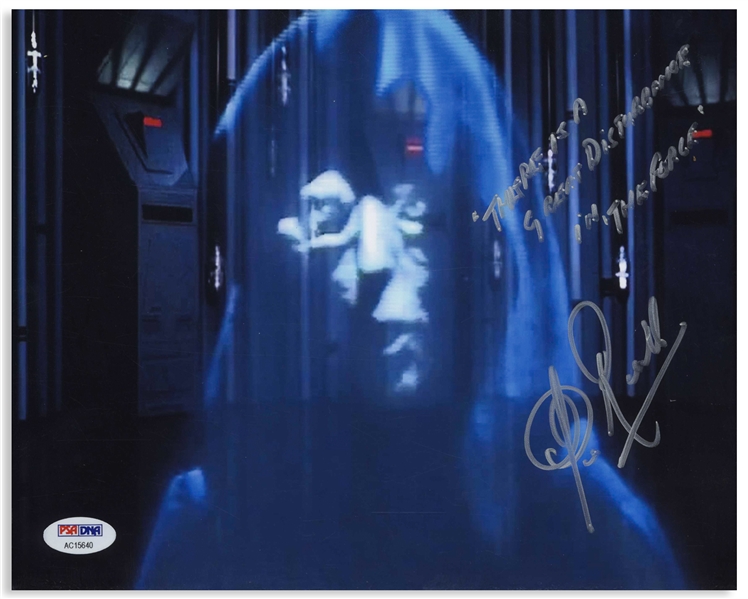 Clive Revill Signed 10'' x 8'' Photo as Emperor Palpatine in ''The Empire Strikes Back'' -- ''There Is a Great Disturbance in the Force'' -- With PSA/DNA Authentication