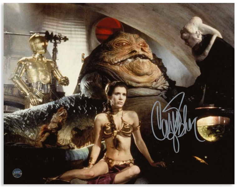 Carrie Fisher Signed ''Return of the Jedi'' 10'' x 8'' Photo -- With Steiner COA