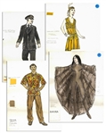 Costume Sketches by Tony Award Winning Costume Designer -- Four Sketches for Kiss of the Spider Woman and Show Boat