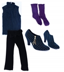 Prince Stage-Worn Outfit Including Shirt, Pants, Boots & His Purple Socks -- From the Jam of the Year World Tour, With Maytes Garcias LOA