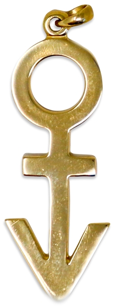 Prince Personally Owned 14K Gold Love Symbol Pendant -- Large Pendant Measures Over 2'' Long