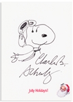 Charles Schulz Drawing of Snoopy as the Flying Ace