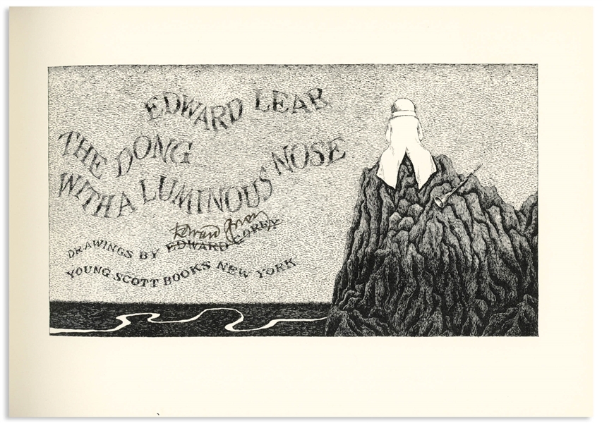 Edward Gorey Signed First Edition of ''The Dong with a Luminous Nose'' -- Considered One of Gorey's Best Illustrated Books