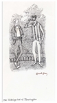 Edward Gorey Illustration for Sakis Short Story, The Talking-Out of Tarrington