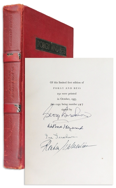 ''Porgy and Bess'' Deluxe Limited First Edition Signed by George Gershwin, Ira Gershwin, DuBose Heyward and Director Rouben Mamoulian