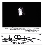 Apollo 13 Flight Director Gene Kranz Signed 10 x 8 Photo of the Damaged Module, With His Famous Quote -- Solve the Problem. Lets Not Make it Worse by Guessing!