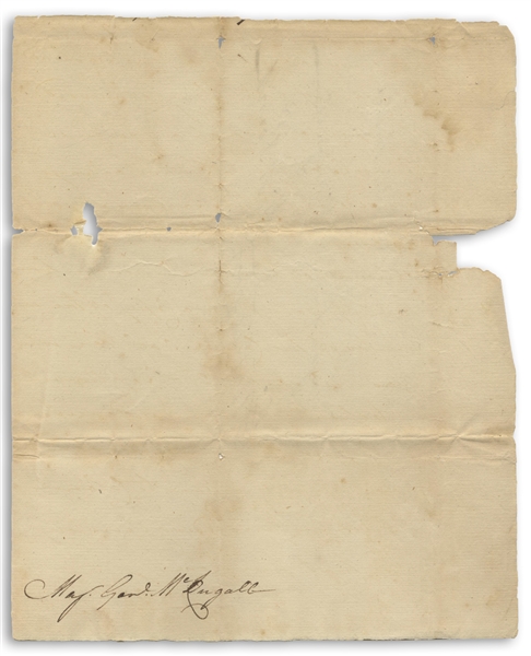George Washington Franking Signature During the Revolutionary War