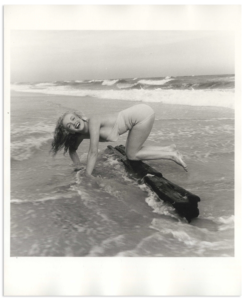 Original 8'' x 10'' Photograph of Marilyn Monroe Taken by Andre de Dienes in 1949 -- The Famed Tobay Beach Photo Session